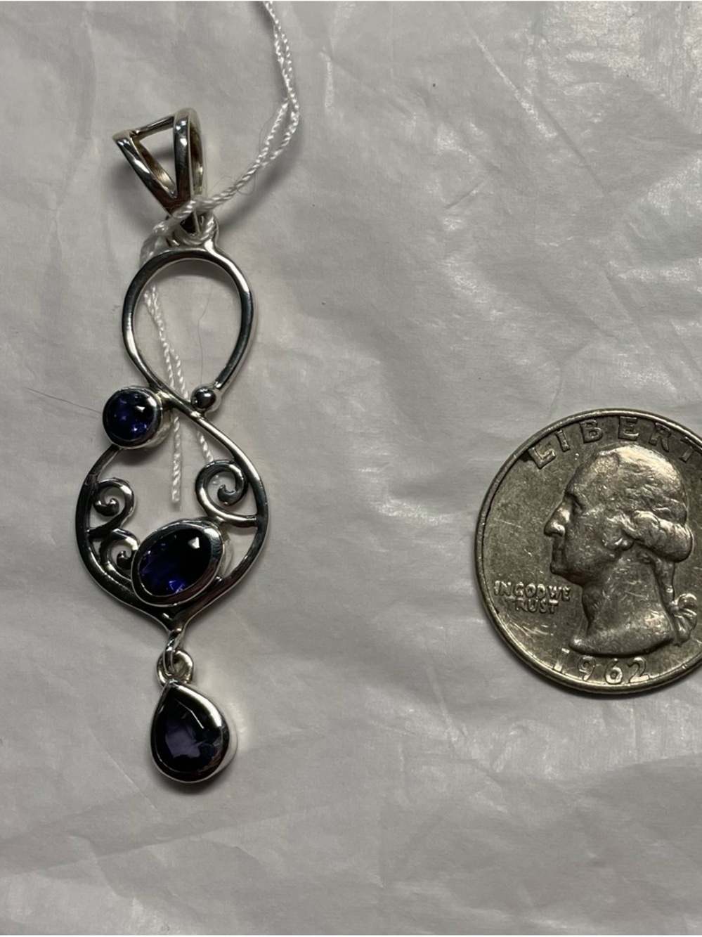 Iolite pendant